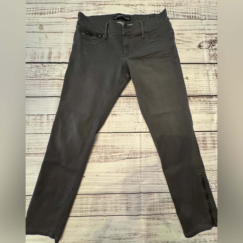 Express Women's Charcoal Ankle Jeans